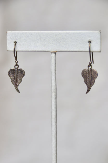 Sterling Silver Leaf Earrings