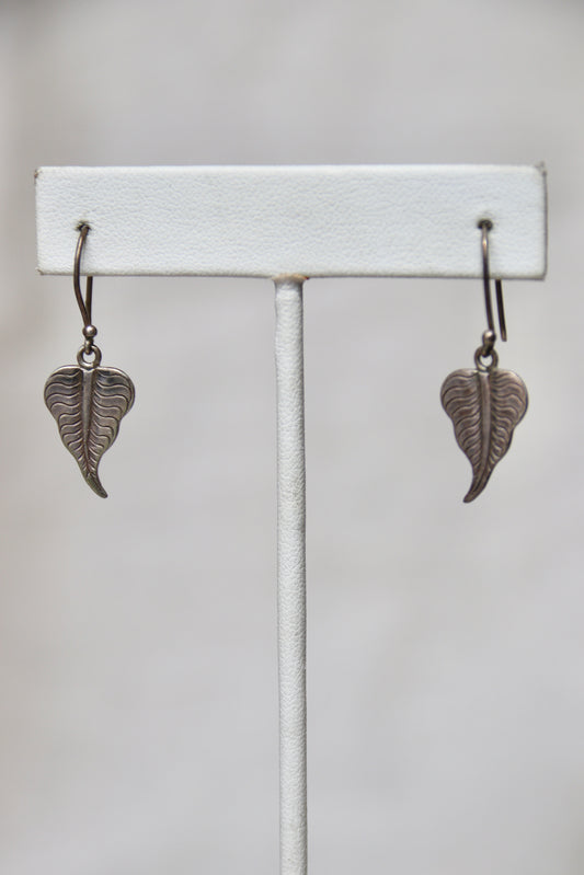 Sterling Silver Leaf Earrings