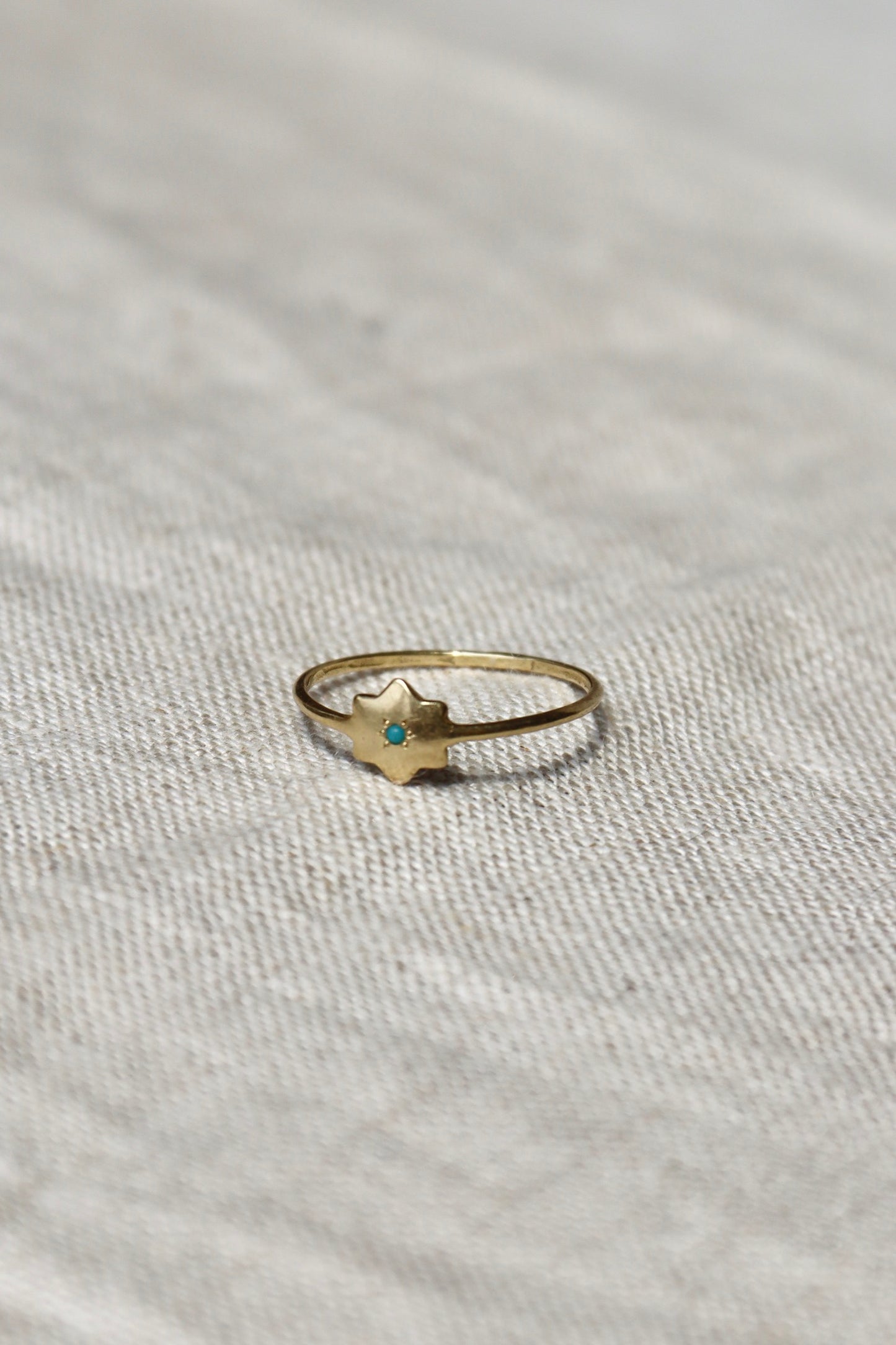Marisa Mason Solar Ring - gold and turquoise