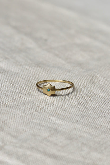 Marisa Mason Solar Ring - gold and turquoise