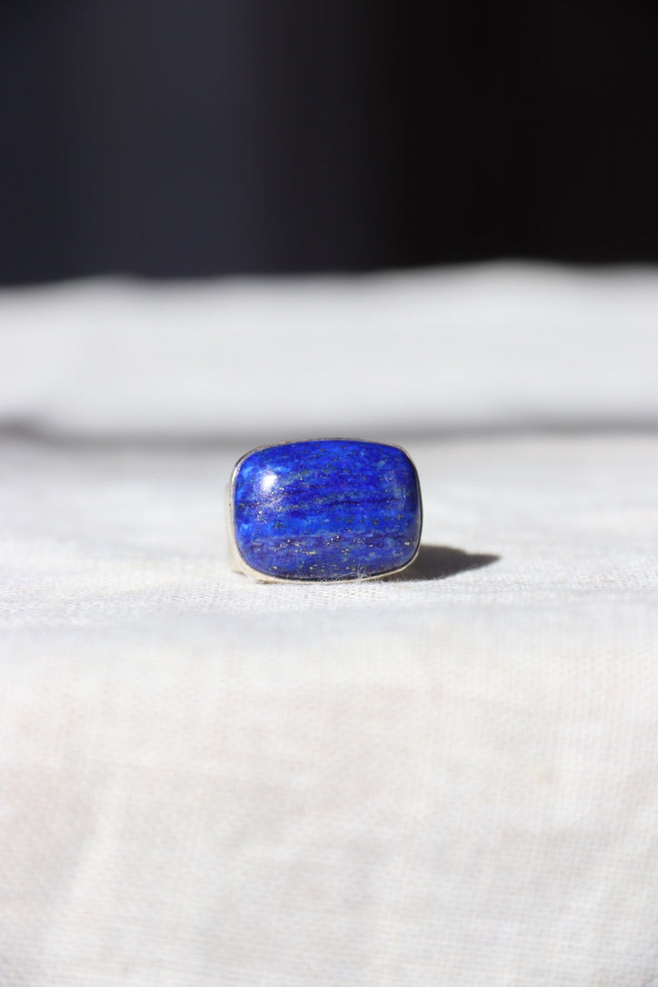 Lapis and Sterling Silver Statement Ring