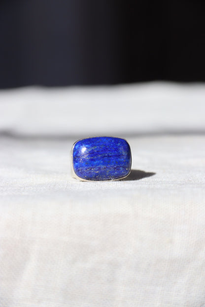 Lapis and Sterling Silver Statement Ring