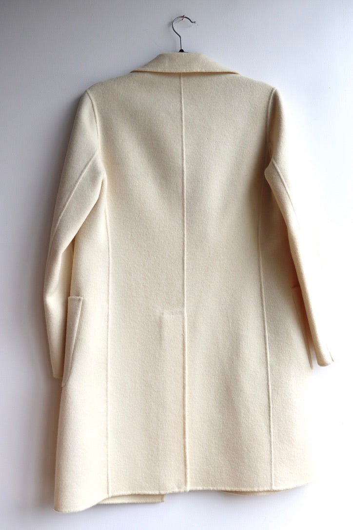 Marvin Richards White Wool Coat