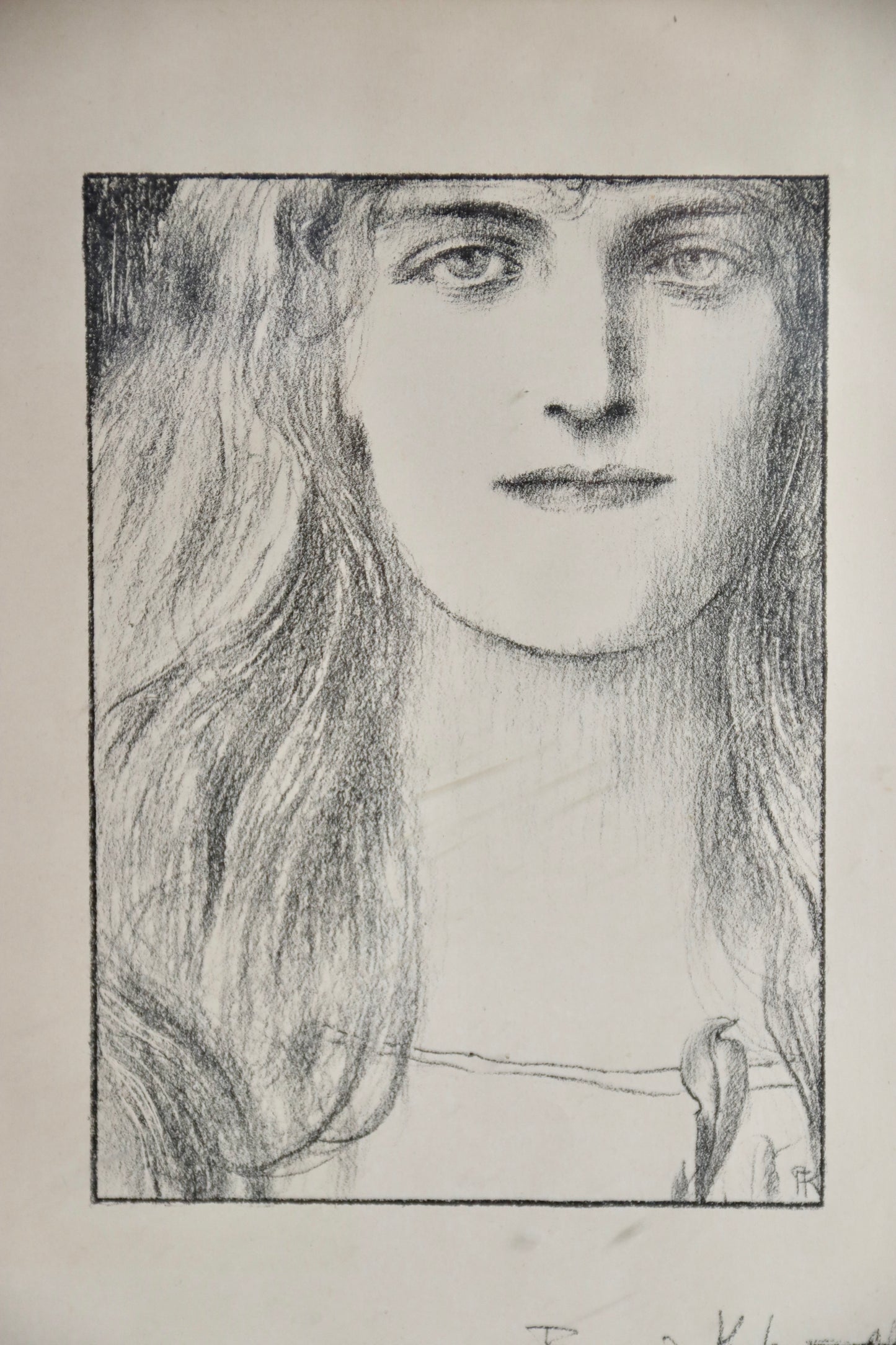 Signed Lithograph by Fernand Khnopff 1898