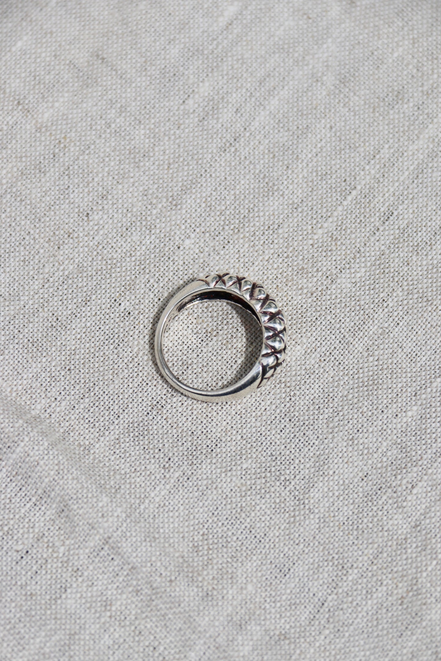 Sterling Silver Garnet, Peridot and Citrine Triple Heart Ring