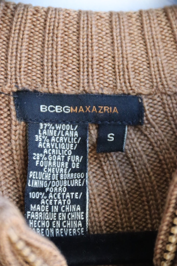 BCBG Goat Hair Zip Sweater - as is