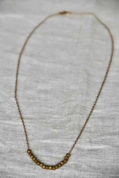 Marisa Mason Brass Beaded Necklace