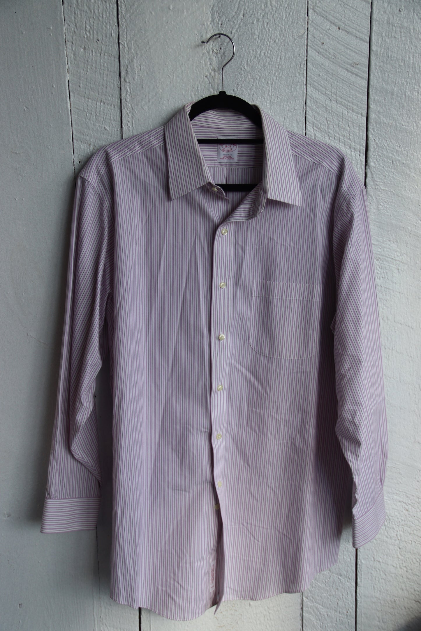 Mens Brooks Brothers Striped Button Down Dress Shirt