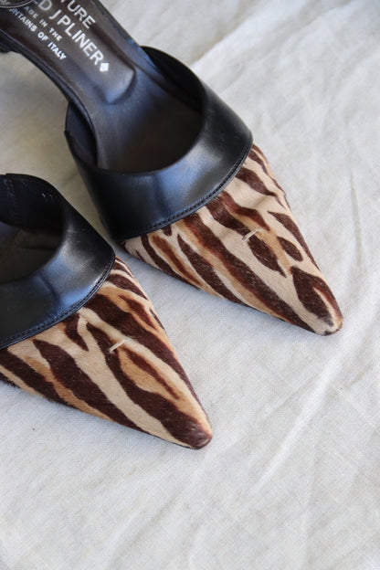 Donald J. Pliner Ponyhair Animal Print Heels - 6.5