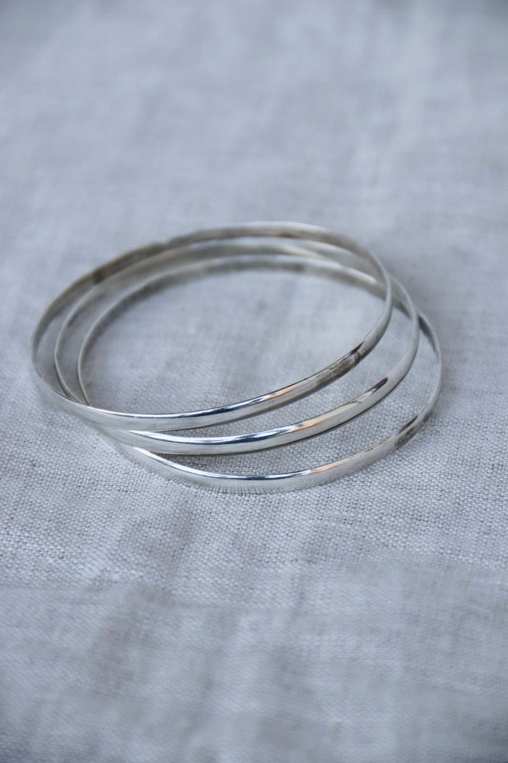 Set of 3 PCJ Mexican Sterling Silver Bangle Bracelets