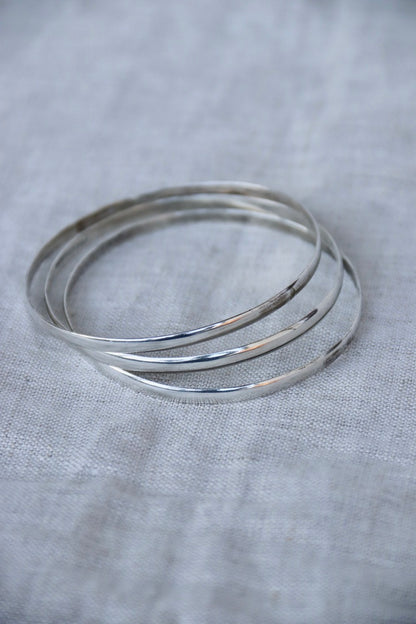 Set of 3 PCJ Mexican Sterling Silver Bangle Bracelets