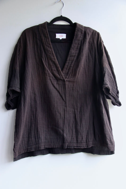 Xirena Black Gauze Top