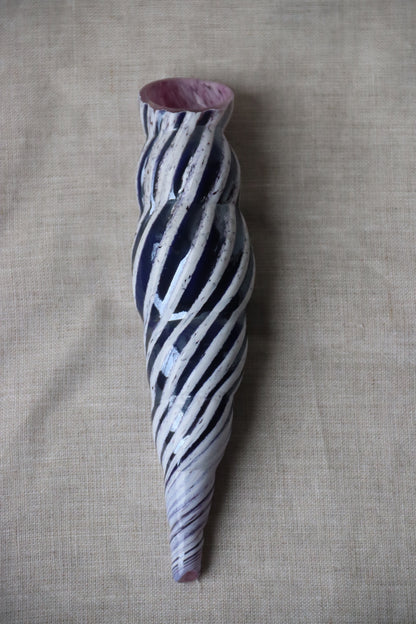 Set of 2 Handmade Glass Shells