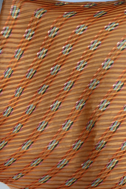 Accordion Pleated Geometric Scarf