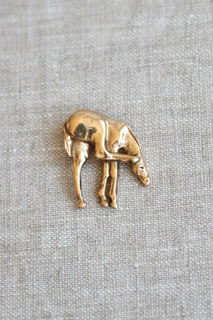14K Yellow Gold Horse Pendant