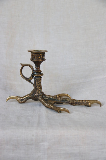 Brass Claw Candlestick