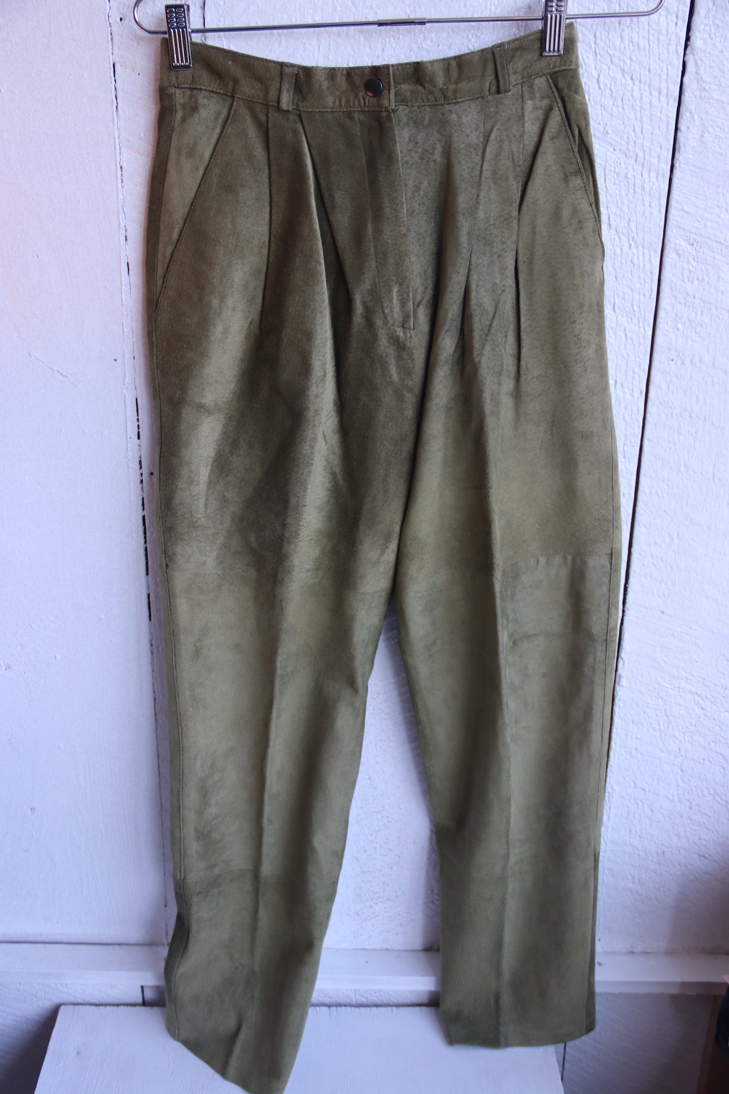 I.B. Diffusion Green Leather Pants