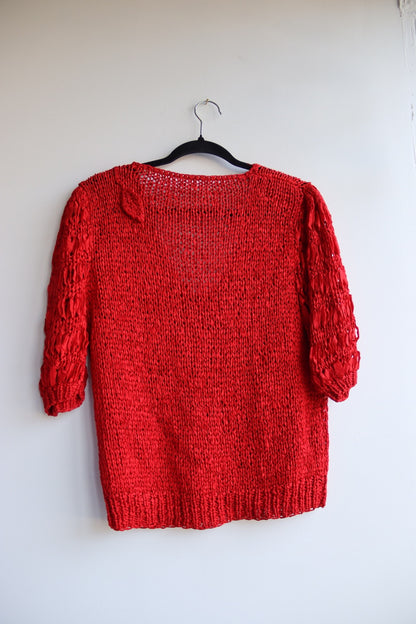 Vintage Woven Red Top