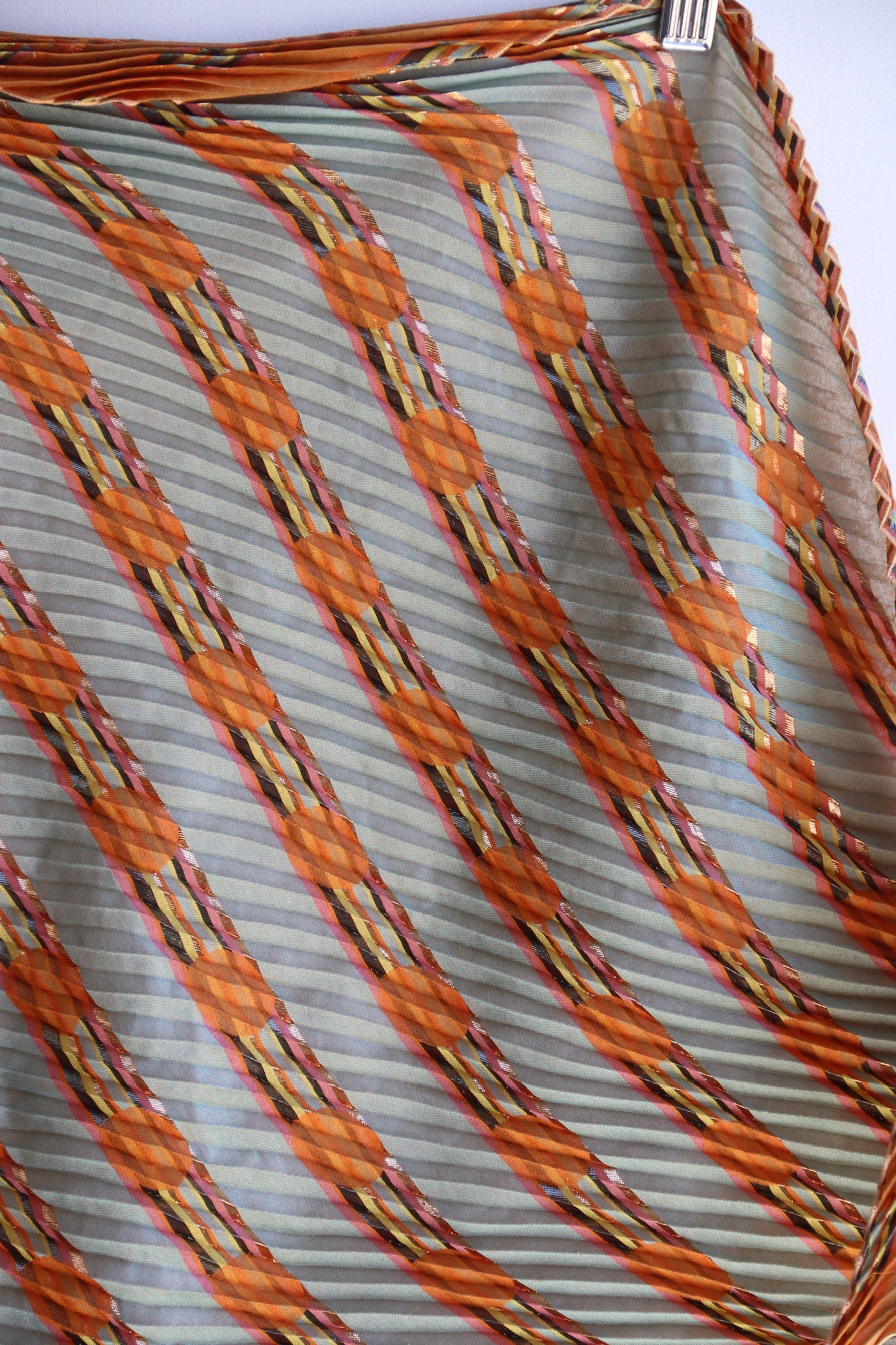 Accordion Pleated Geometric Scarf