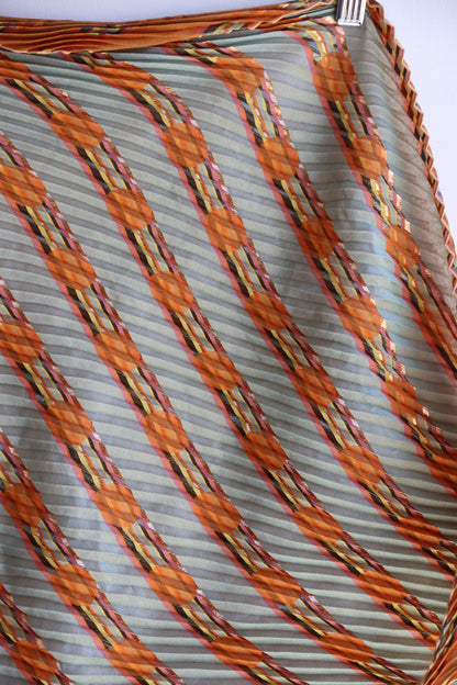 Accordion Pleated Geometric Scarf