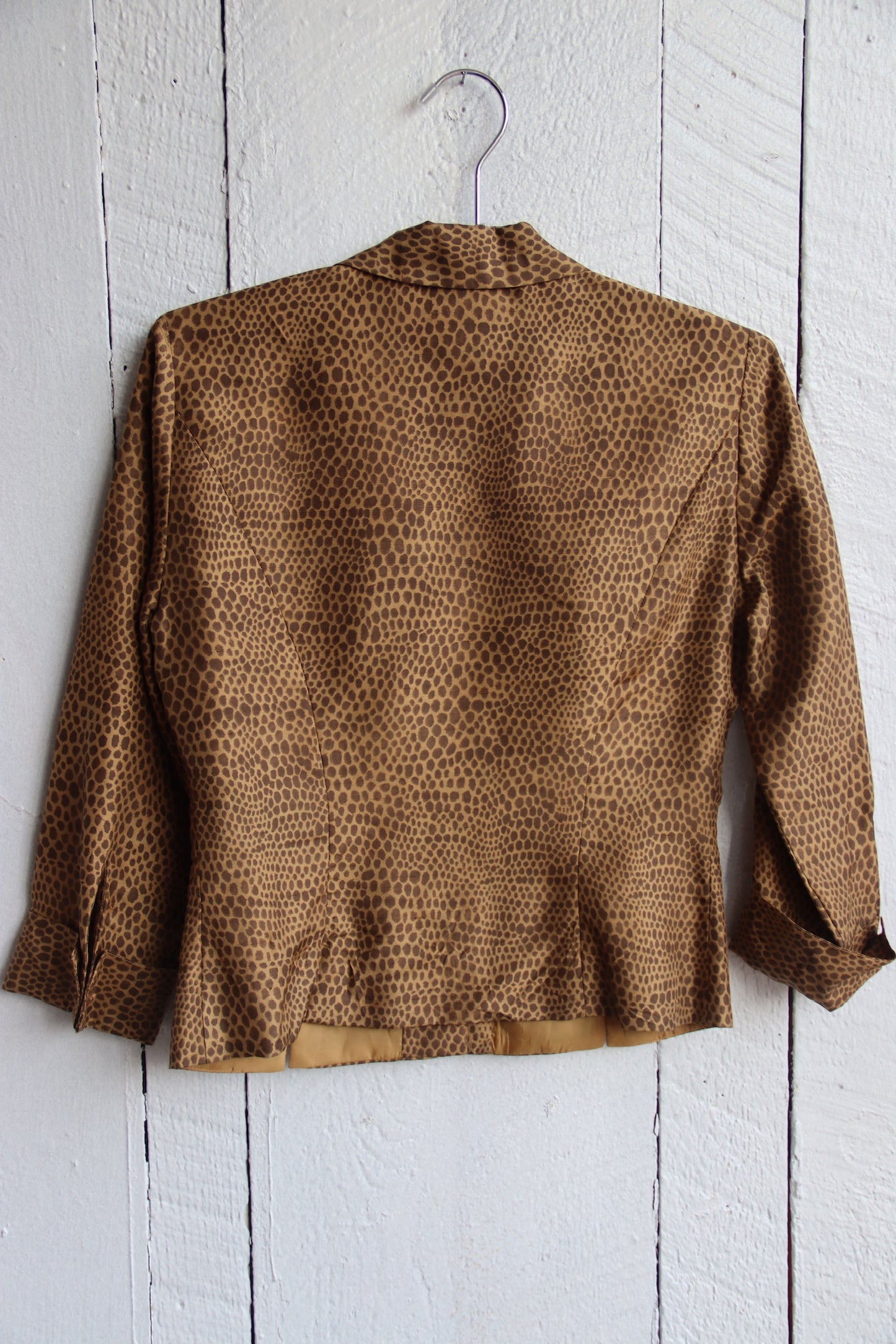 Ice Cheetah Print Silk Top