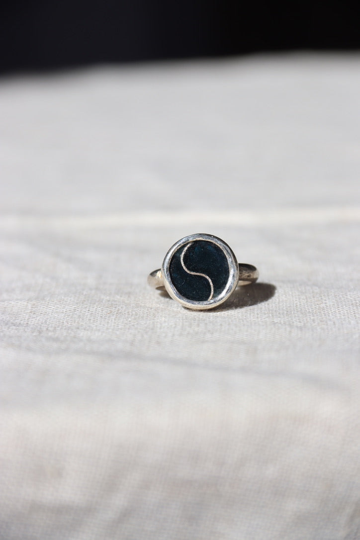 Winifred Wager Sterling Silver and Enamel Ring