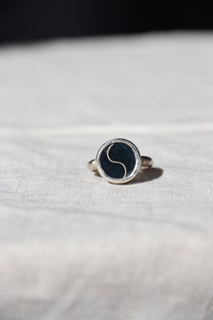 Winifred Wager Sterling Silver and Enamel Ring