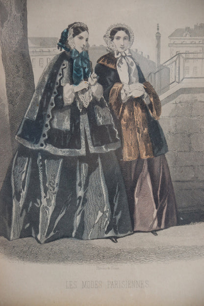 Set of Two Small Framed Fashion Prints