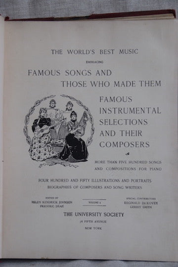 Antique Set of 5 The World's Best Music Books