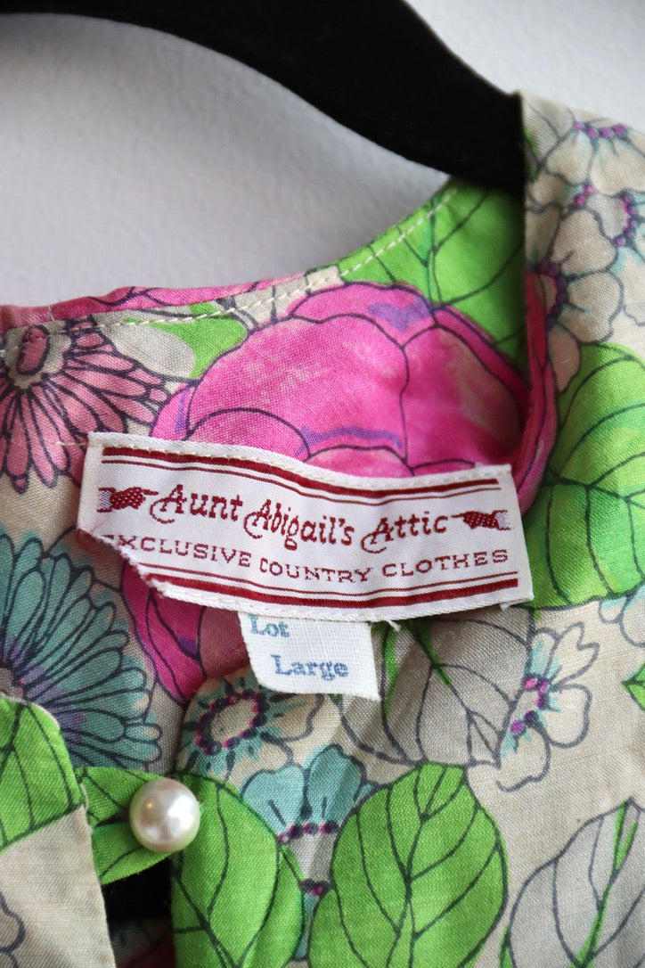 Vintage Aunt Abigails Attic Floral Dress