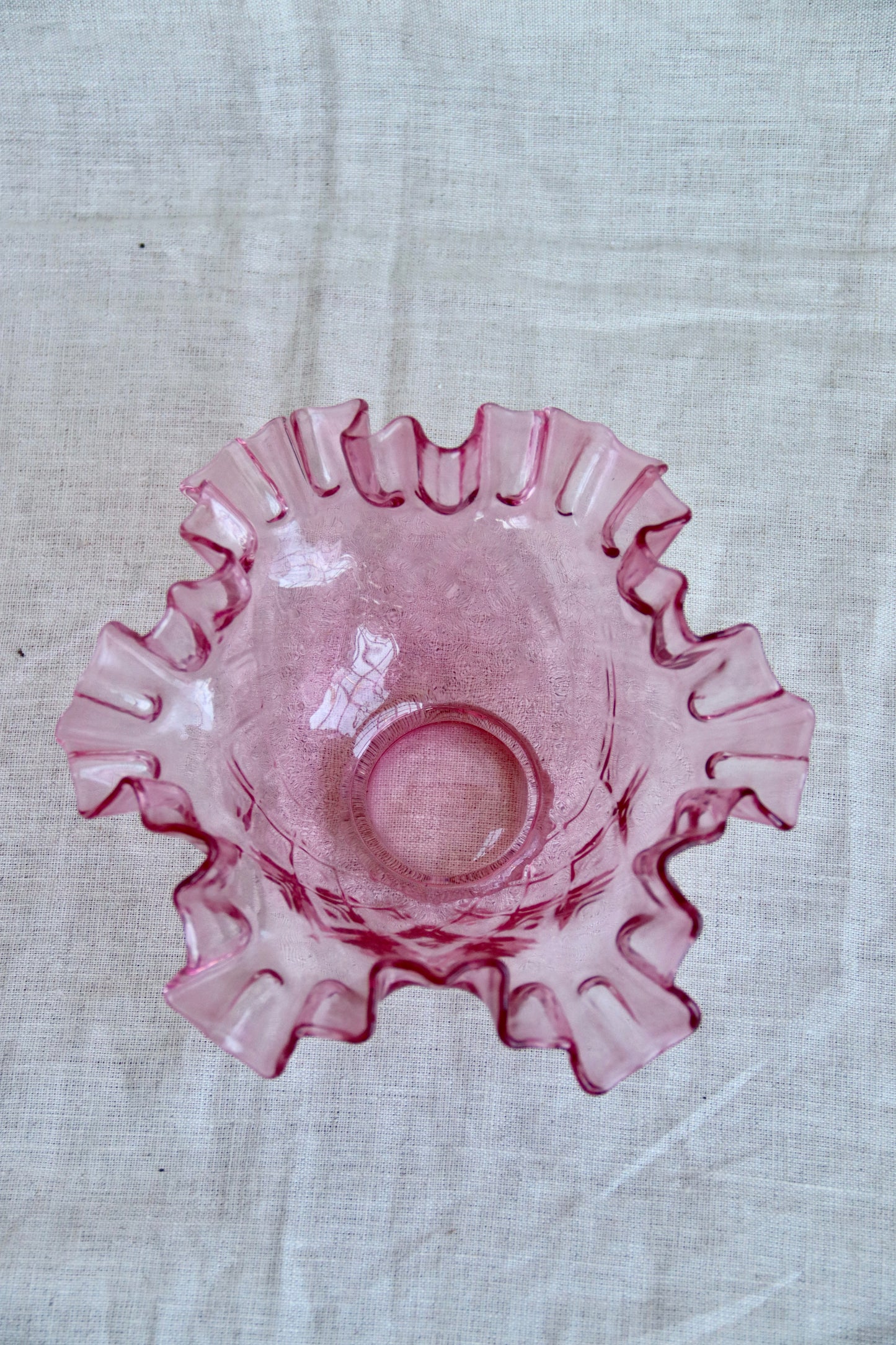 Dark Pink Ruffle Edge Bowl