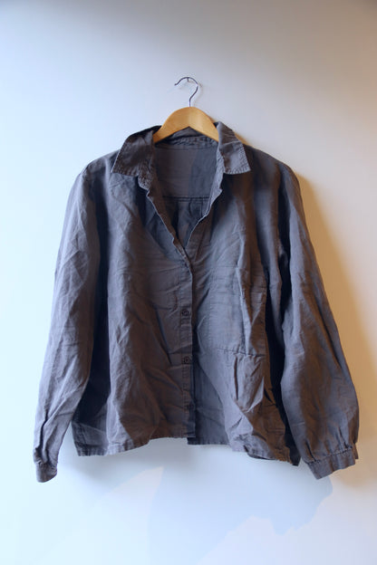 Grey Linen Top