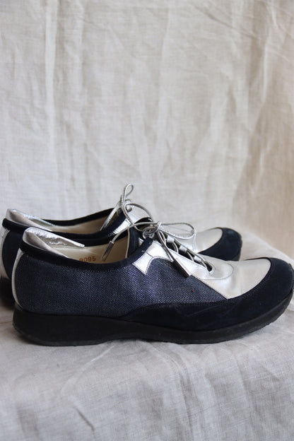 Taryn Rose Silver Sneakers