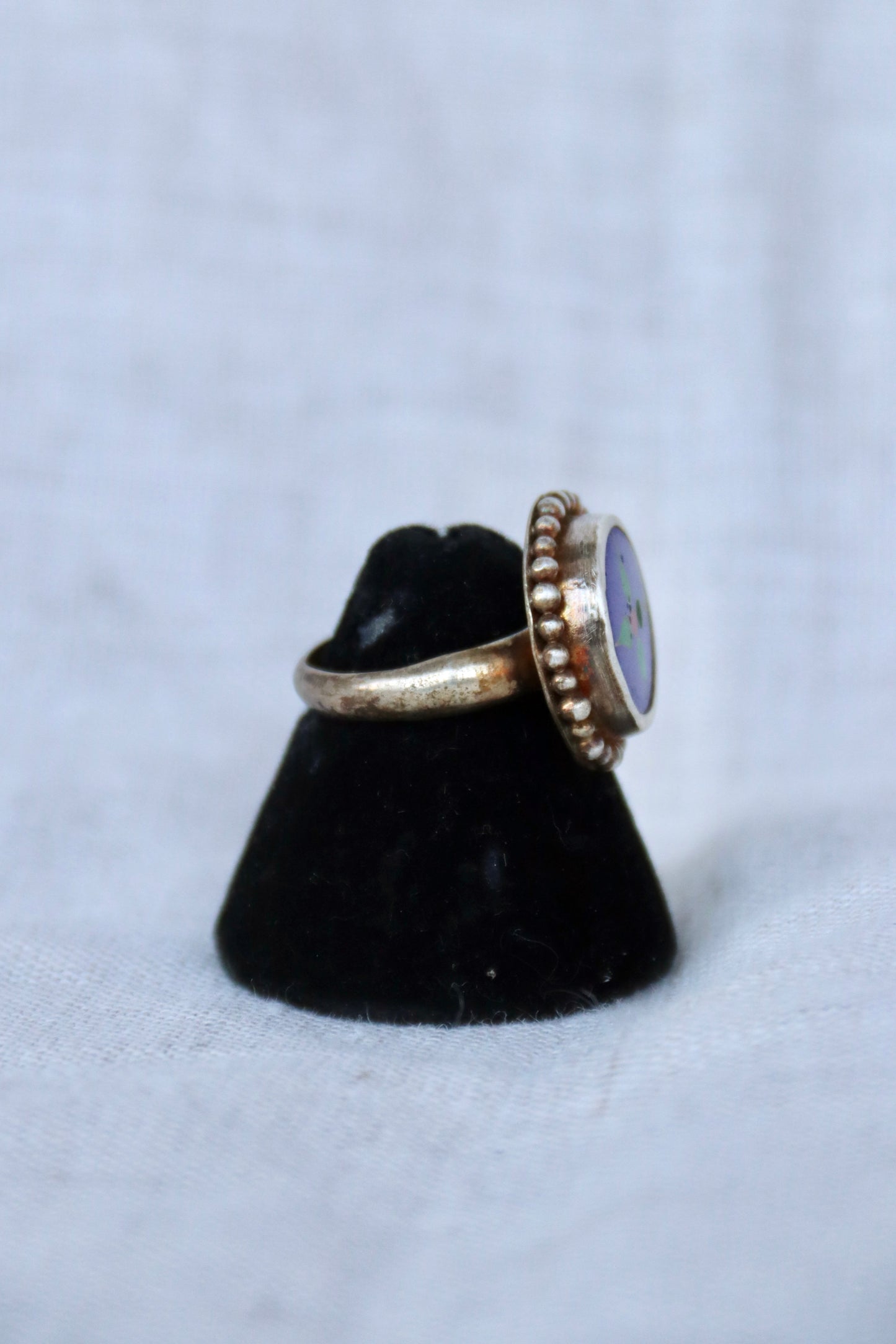 Louise Parish Sterling Silver Enamel Ring