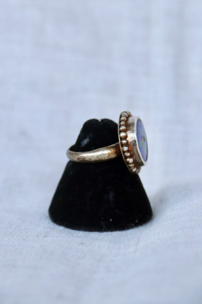 Louise Parish Sterling Silver Enamel Ring