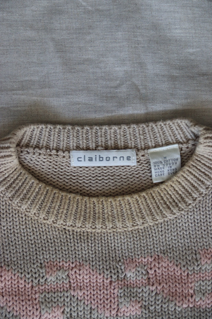 Liz Claiborne Tan Cotton Sweater