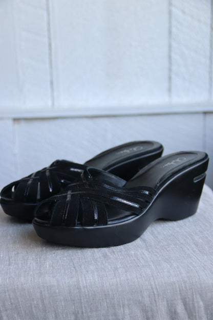 Cole Haan Black Heeled Sandals