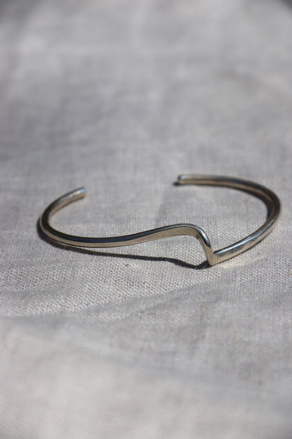 Set of Sterling Silver Wave Bracelets