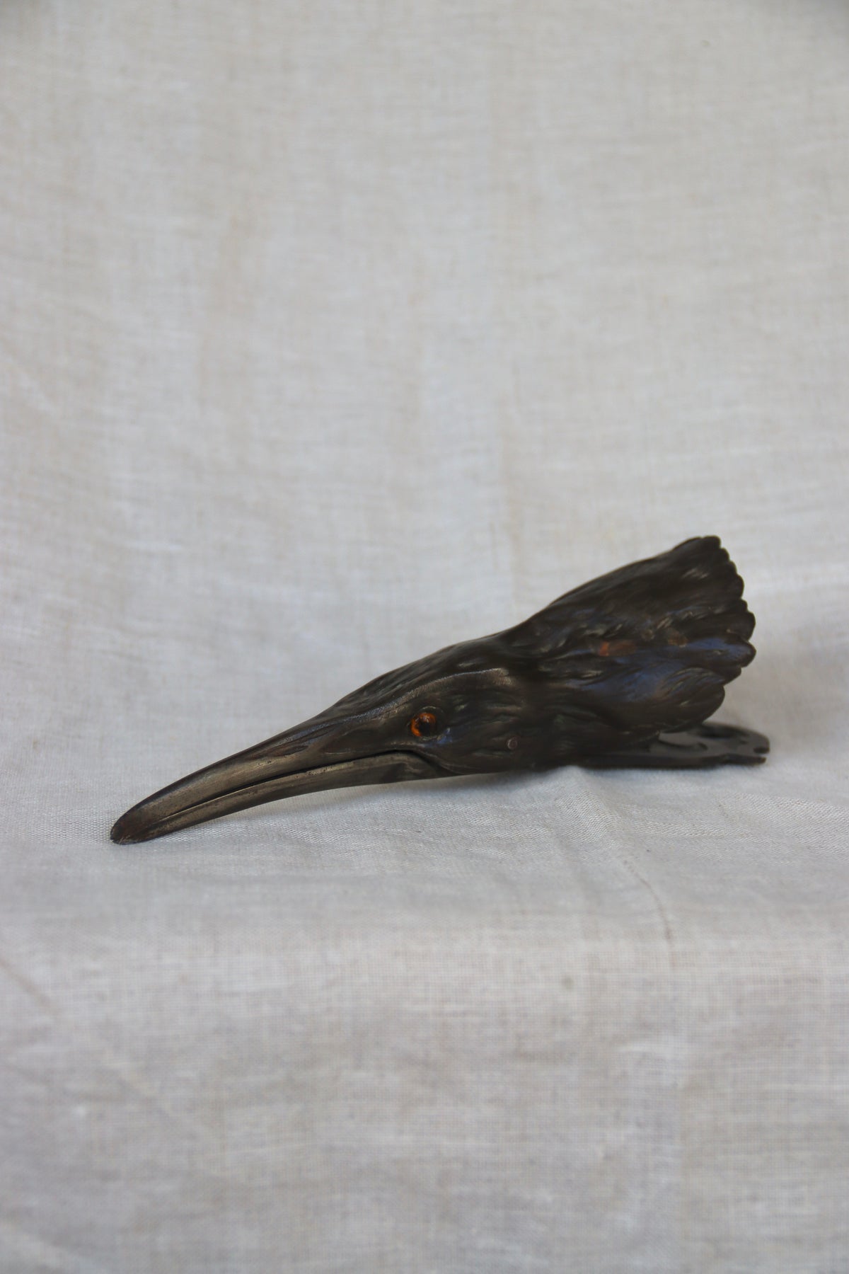 Antique Cast Bittern Wall Clip
