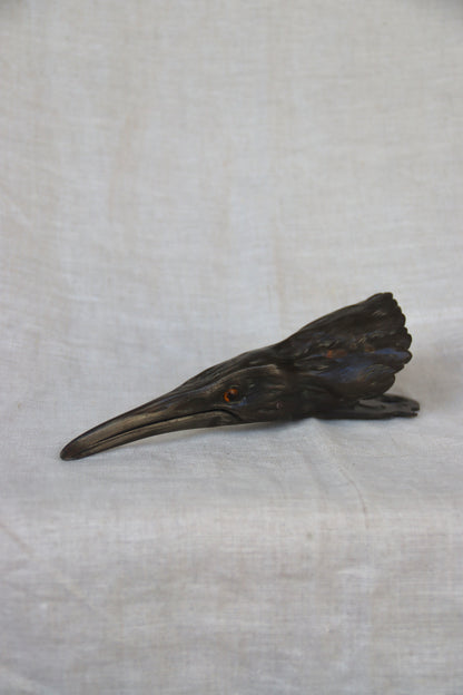 Antique Cast Bittern Wall Clip