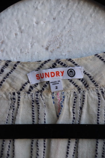 Sundry Black and White Tunic