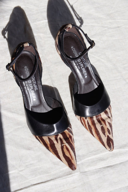 Donald J. Pliner Ponyhair Animal Print Heels - 6.5