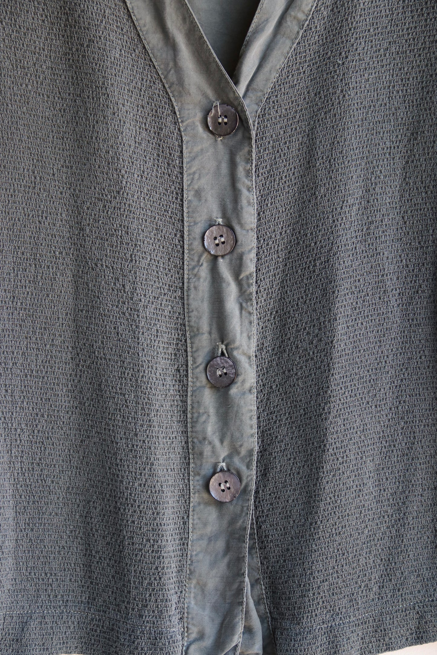 Cut - Loose Grey Silk Top