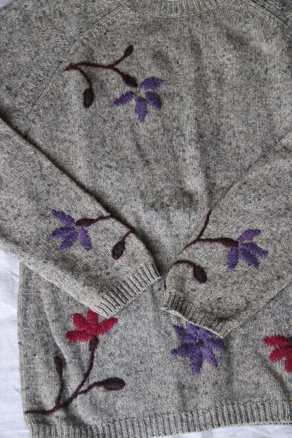 Vintage Charter Club Sweater with Flower Details