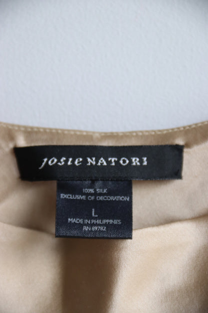 Josie Natori Champagne Silk Top