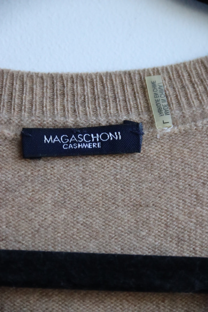 Magaschoni Tan Cashmere Top