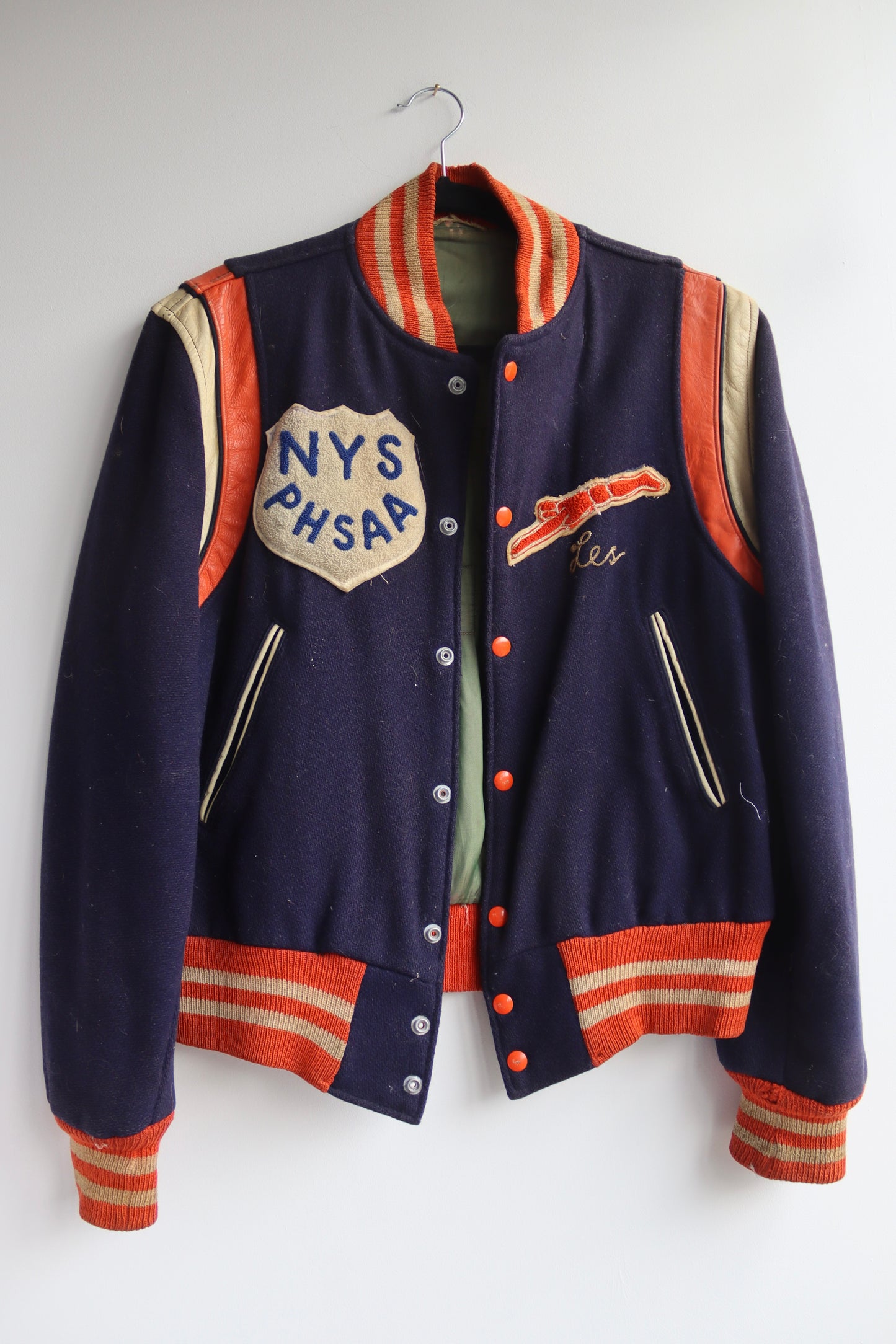 Vintage 60s Swimming Letterman Jacket