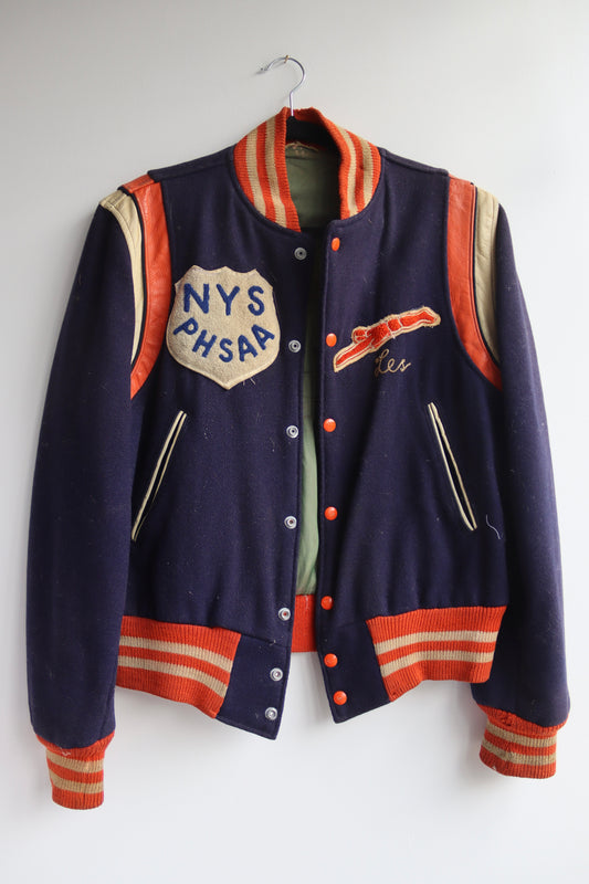 Vintage 60s Swimming Letterman Jacket