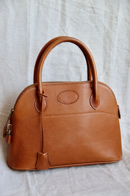 Hermes Style Brown Leather Purse