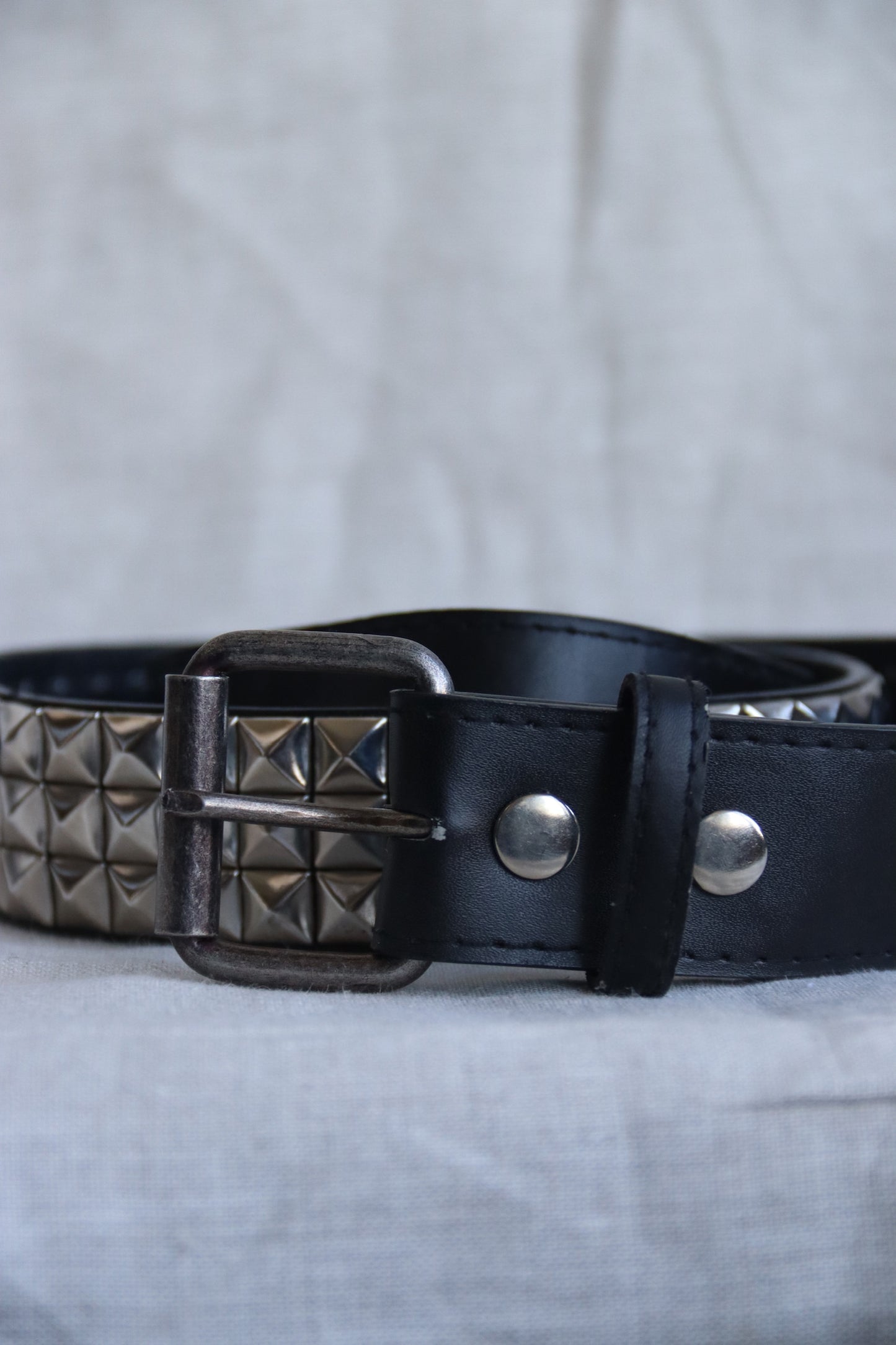 Black and Silver Studded Belt